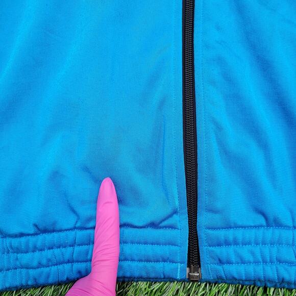 ADIDAS 3-Bar Track Jacket Small 19x26 Baggy Beckenbauer - Picture 2 of 14